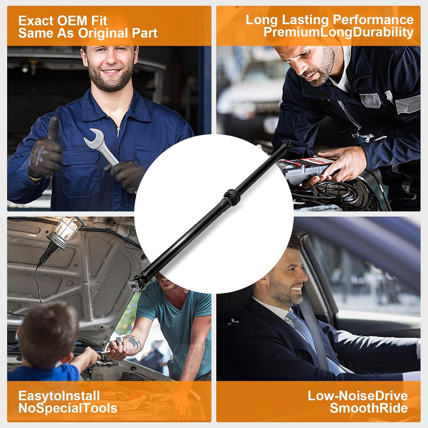 Rear Complete Drive Shaft Fit for 2008-2015 Nissan Rogue L4 2.5L AWD Precision Balanced Driveshaft Assembly Replaces OE 37000JM100, 37000JM10A