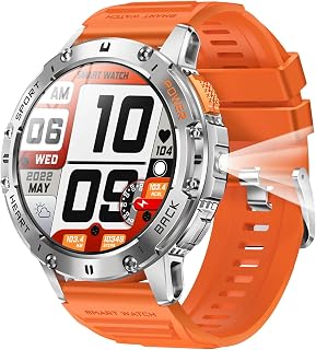 SEDSEY 1.43" Amoled Ultra Military Smart Watch for Men(Answer/Dial Calls) 100+Sports Modes,5ATM Waterproof 530mAh Large Battery Super Long Standby with LED Flashlight,Heart Rate,SpO2,BP Android iOS