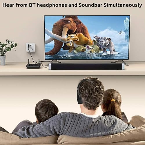 Miniatura 4 de Largo alcance 230ft de transmisor receptor Bluetooth, Bluetooth Adaptador de audio, 1Mii transmisor inalámbrico, soporta aptX de baja latencia y