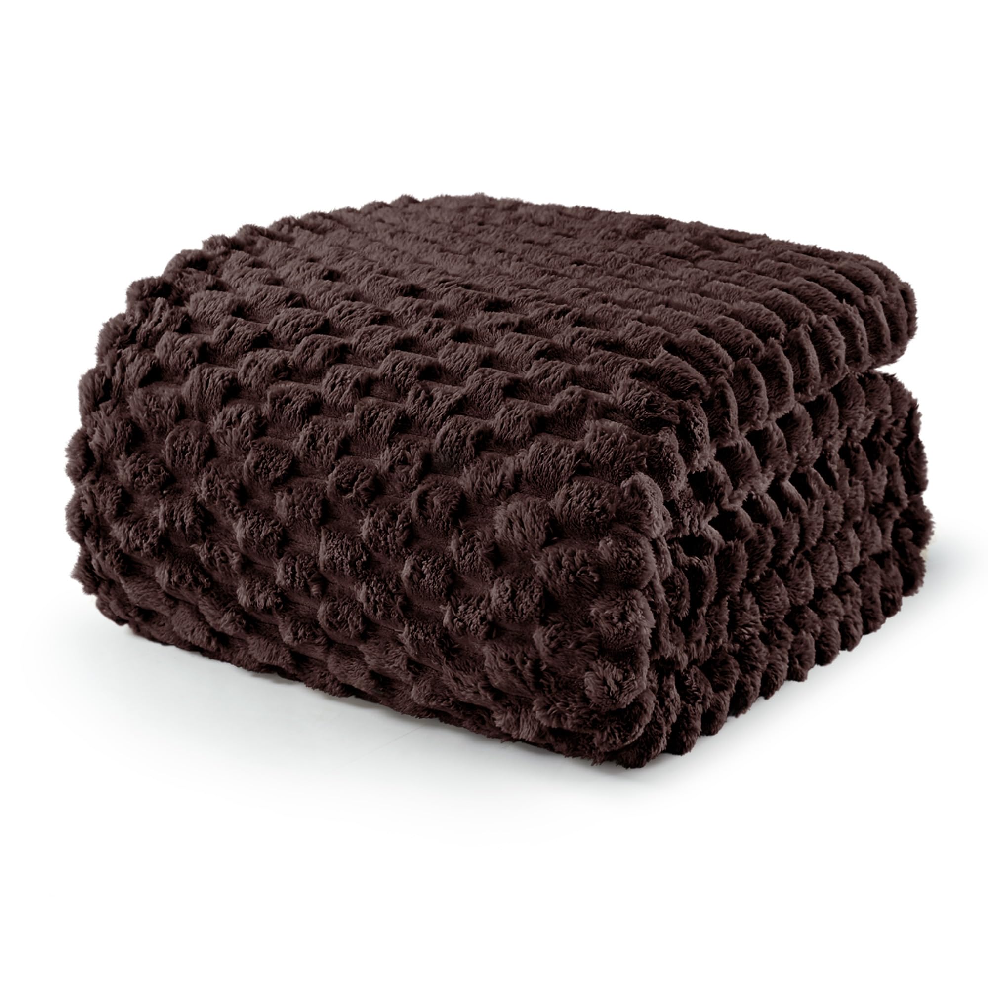 Exclusivo Mezcla Koc polarowy flanelowy w rozmiarze queen, 230 x 230 cm, stylowy żakardowy, aksamitny pluszowy koc na łóżko, przytulny, ciepły, lekki i dekoracyjny koc do kawy