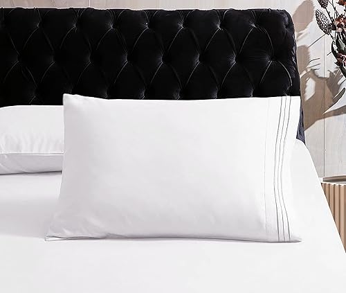 Miniatura 5 de Mocassi Juego de sábanas tamaño matrimonial, sábanas y fundas de almohada de lujo para hotel de 1800 Premier, sábanas ultrasuaves, transpirables y