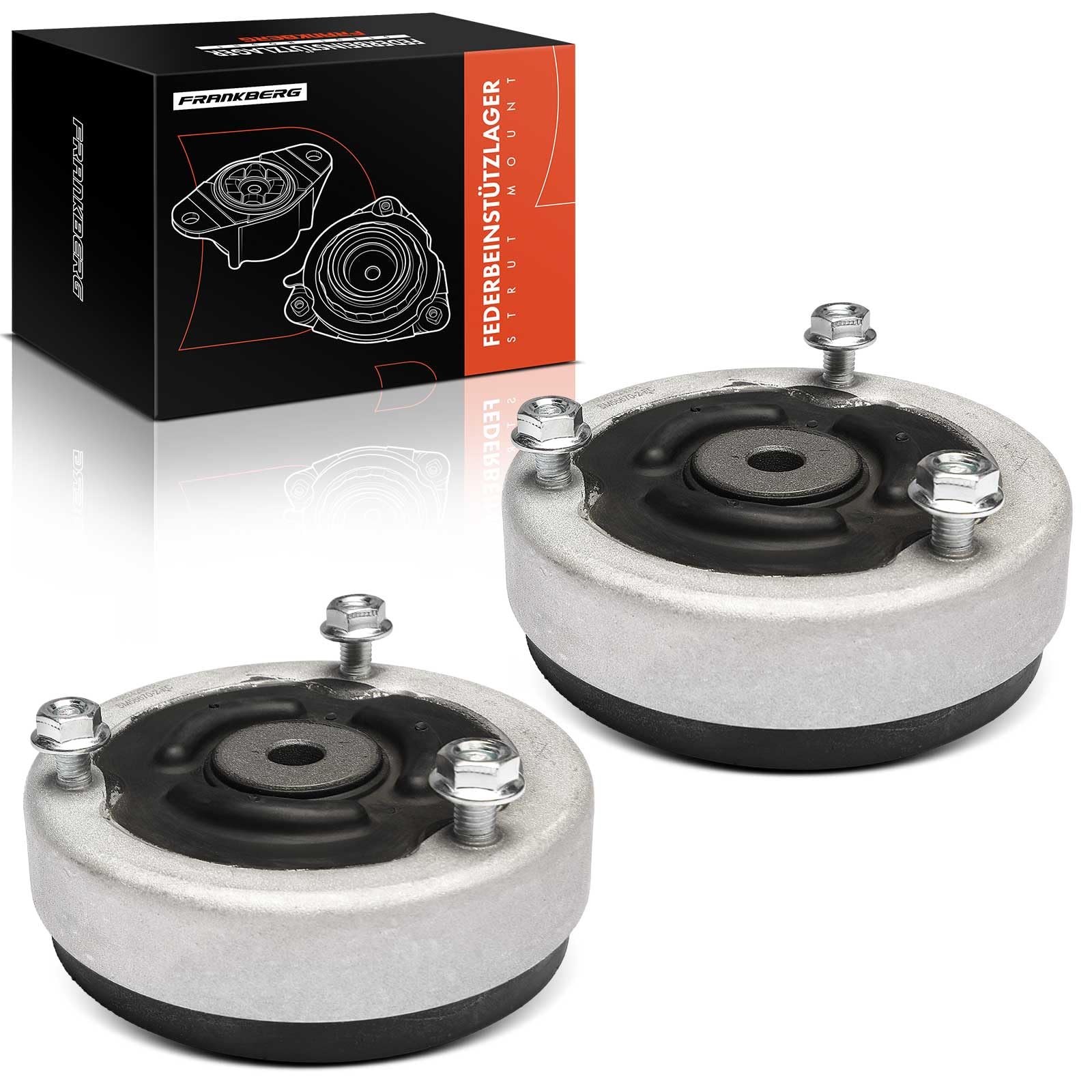 Frankberg 2x Cuscinetto a cupola Cuscinetto di supporto ammortizzatore Posteriore Compatibile con Serie 5 E60 Serie 7 E65 E66 E67 Serie 6 E63 Replace# 33526779611