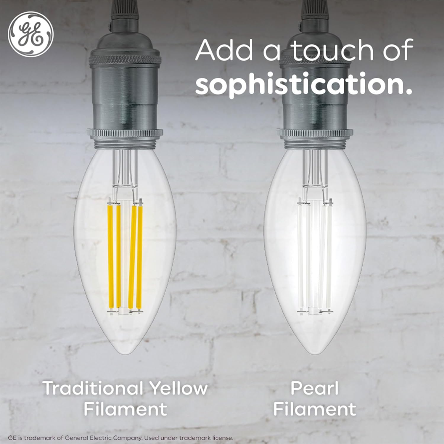 GE Pearl Filament LED Light Bulbs, B11 Decorative Candle Lights, High-Definition and Dimmable LED Bulbs, Daylight, 60-Watt Replacement, Small Candelabra Base, 12 Pack