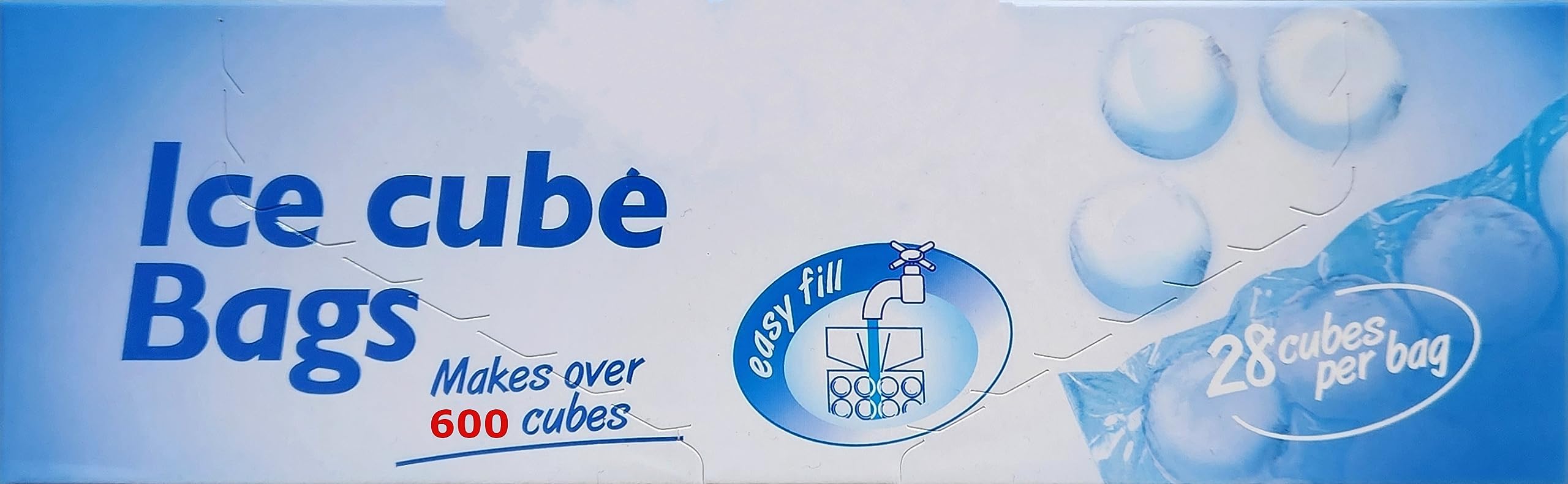 50pk Disposable Ice Cube Bags for Making Ice Make 1,400 Ice Cubes