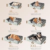 Vista 264 de EHEYCIGA - Cama ortopédica para perro grande, impermeable, de espuma viscoelástica y espuma tipo caja de huevos, bordes elevados, antideslizante