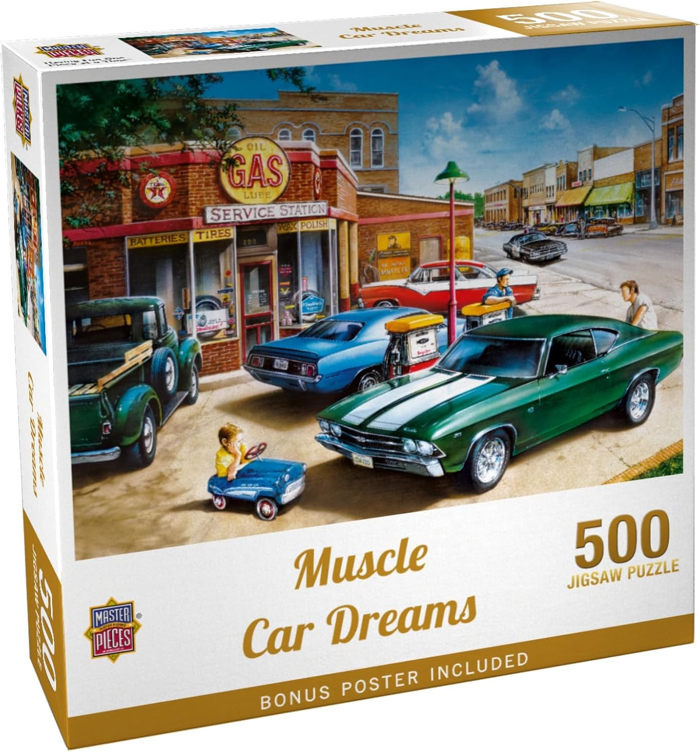 Masterpieces 300 Piece Jigsaw Puzzle for Adults and Families - Muscle Car Dreams - 19.25"x26.63"