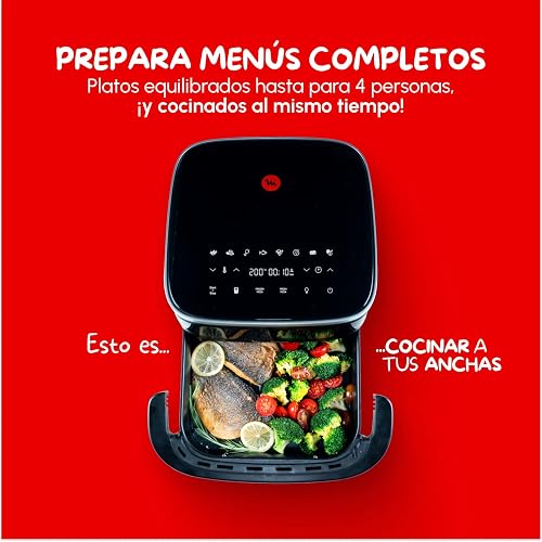 Moulinex Air Fryer, Extra Large Cooking Area, Large Basket, Up to 1 kg of French Fries, Compact Design, Extra-Crisp Technology, Port, Black, Easy Fry XL Surface, AL4018F0 - 10