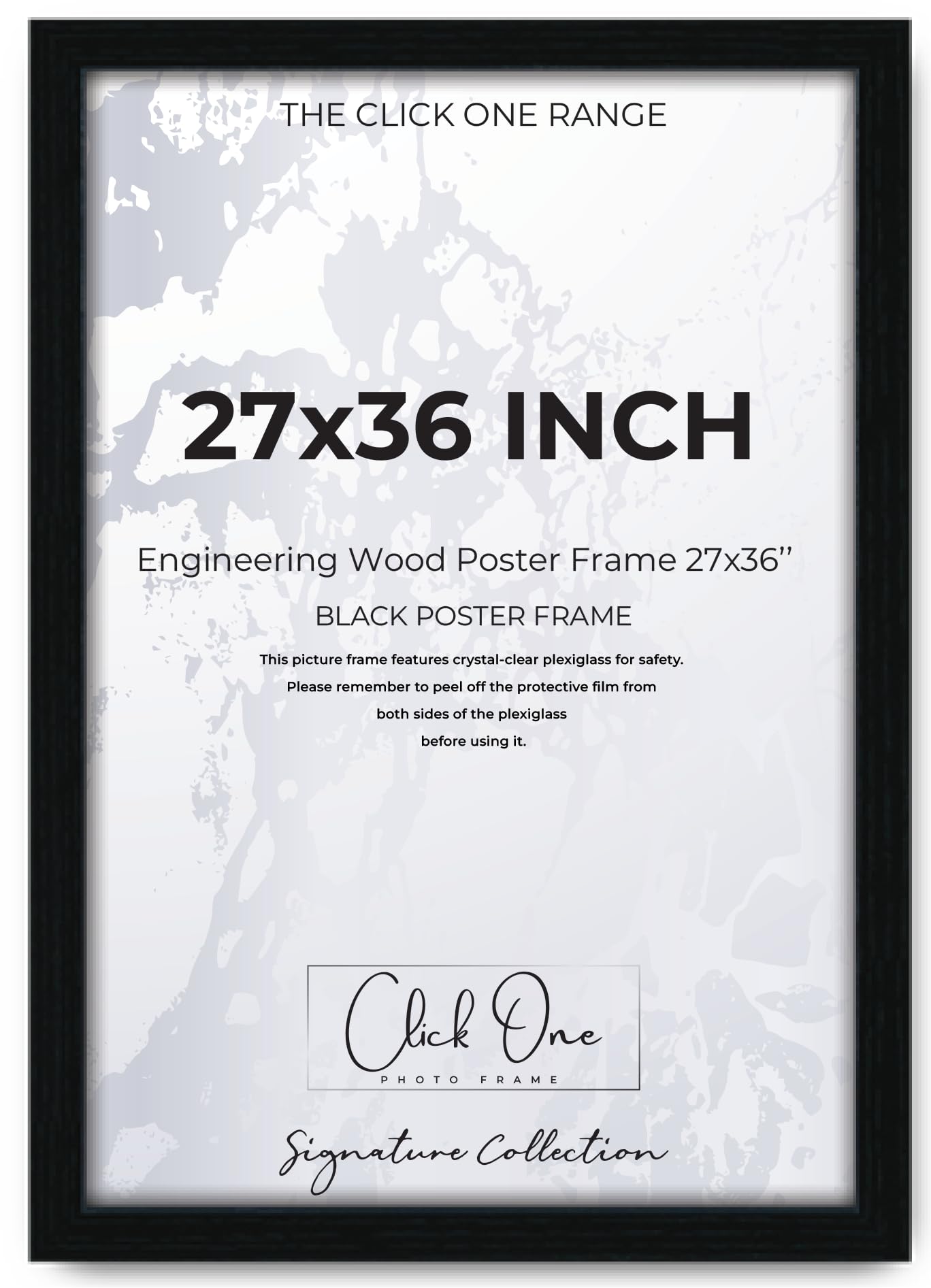 27 X 36 Poster Frame 27x36 Silver Wide Bamboo Picture Frame UV