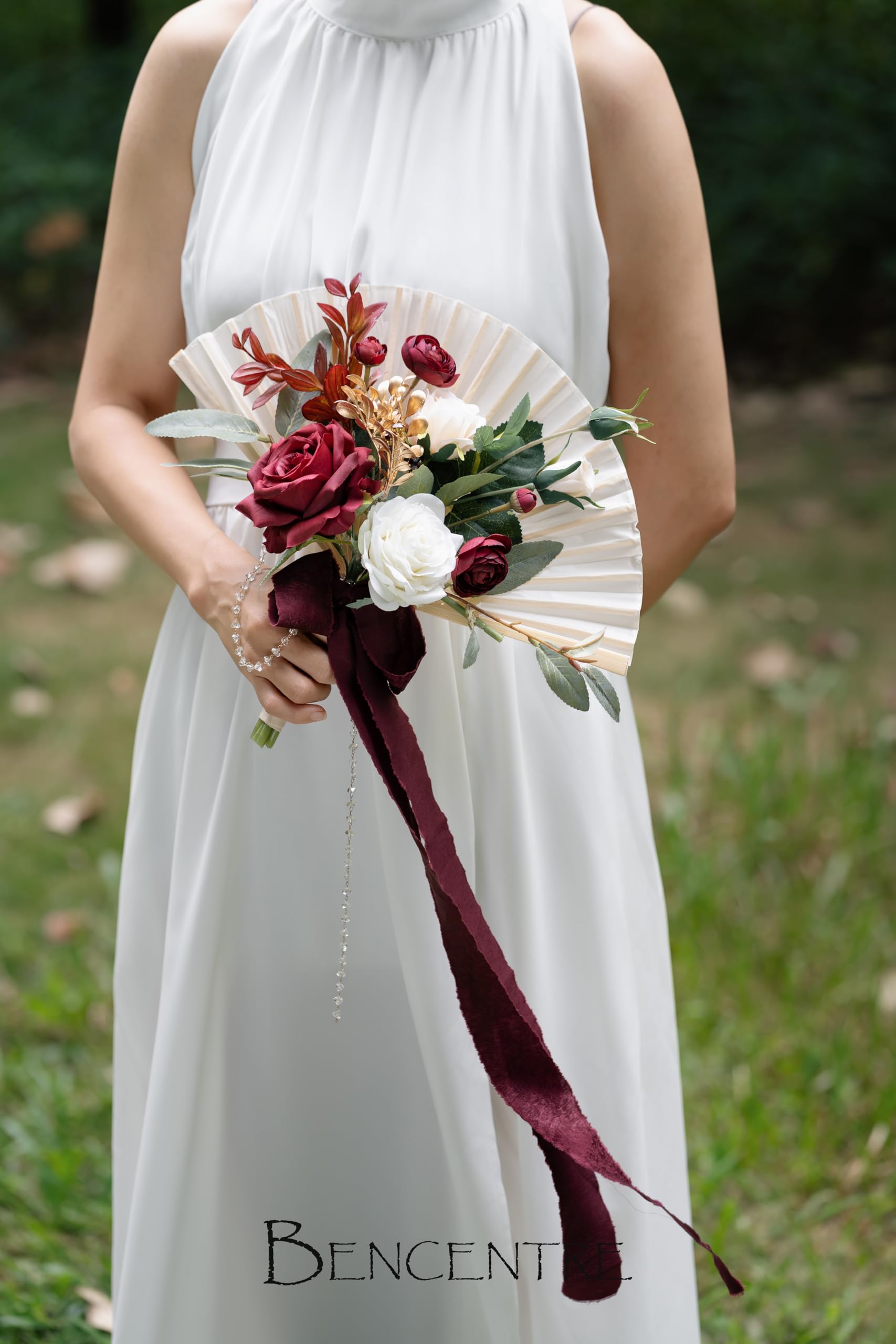 Amazon.com: BENCENTRE Burgundy Wedding Bouquet,Bridesmaid Bouquet for  Wedding Ceremony Anniversary, Party and French Rustic Vintage  Wedding,Artificial Flowers : Home & Kitchen