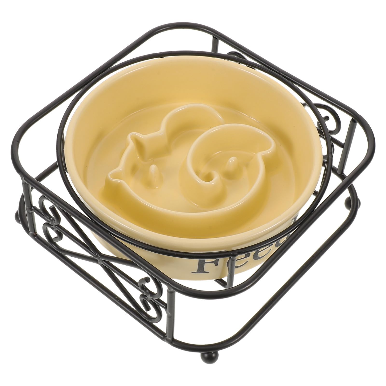 Gamelle Anti-glouton pour Chien Bol Lent pour Animaux de Compagnie en Céramique, Facile à Nettoyer, pour Chiens et Chiots, Maison, Déco Moderne