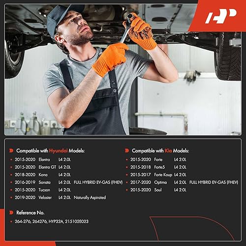 Miniatura 2 de A-Premium Cárter de aceite de motor con tapón de drenaje compatible con Hyundai Elantra 2015-2020, Elantra GT 2015-2020, Sonata 2016-2019, Tucson,