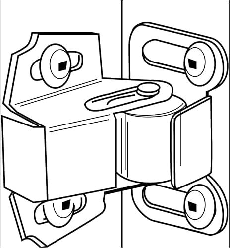 Miniatura 3 de ROKRC - Paquete de 2 cierres de cierre para puerta de armario con tornillos, 2 unidades
