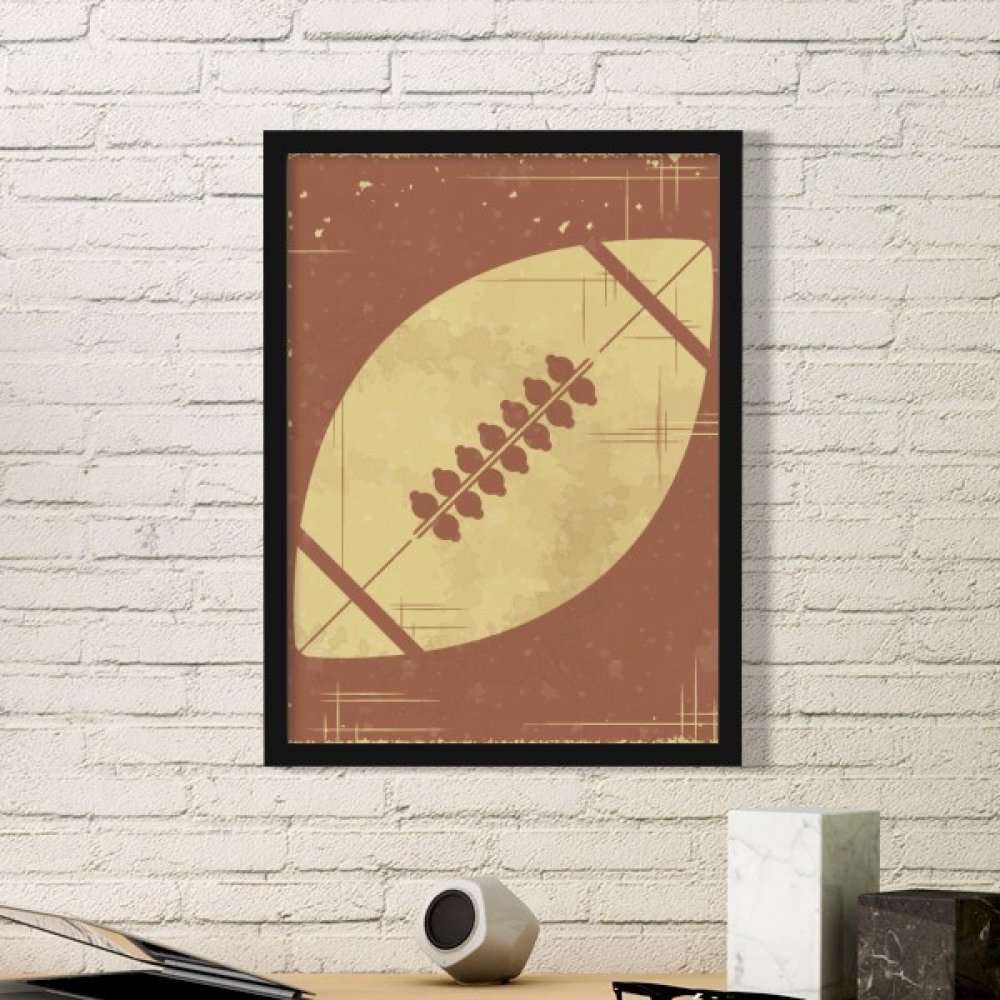 Cadre photo football sport en bois marron, l'idée cadeau idéale pour amateurs de déco