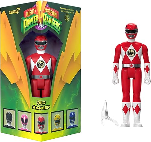 Miniatura 3 de Mighty Morphin Power Rangers Reaction SDCC 2023 - Red Ranger caja triangular SDCC 2023 coleccionables clásicos y juguetes retro
