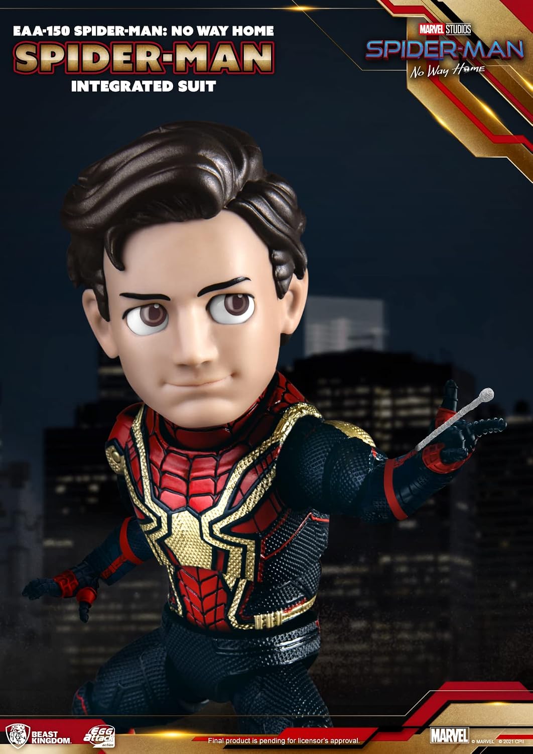 Beast Kingdom Spider-Man: No Way Home: Spider-Man Integrated Suit Egg Attack Action Figure, Multicolor