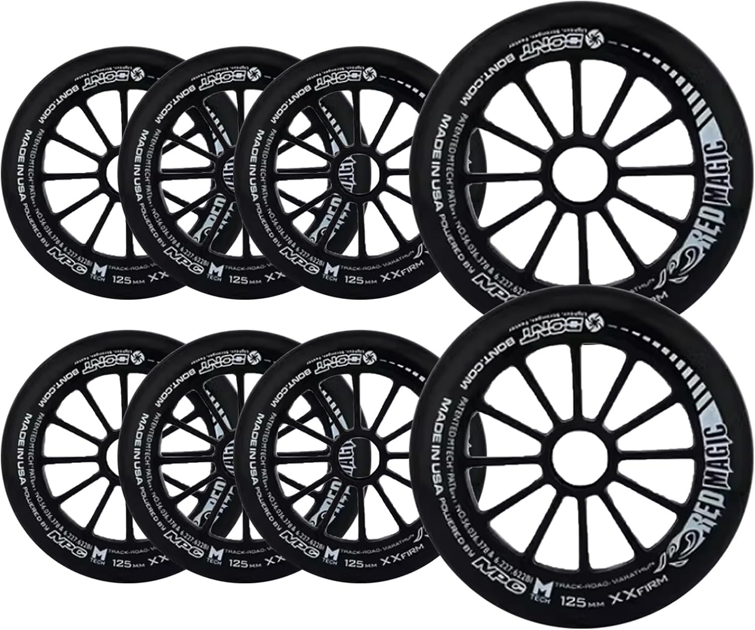 Inline Skate Wheels Outdoor Indoor 6/8 Pack 125mm 85A Racing Wheel for Roller Skate Wheel Replacement Roller Skate Wheels,8 Pack