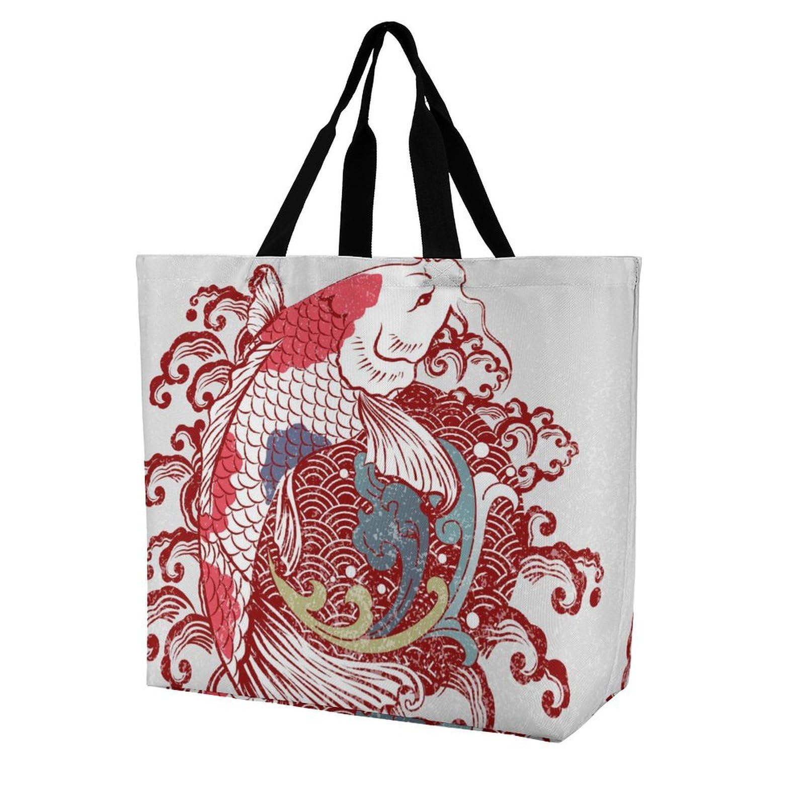 非売品　ＶＯＷトートバック　賞品　(新品AAA) Amazon.co.jp: トートバッグ 和柄 青海波 錦鯉柄 ハンドバッグ