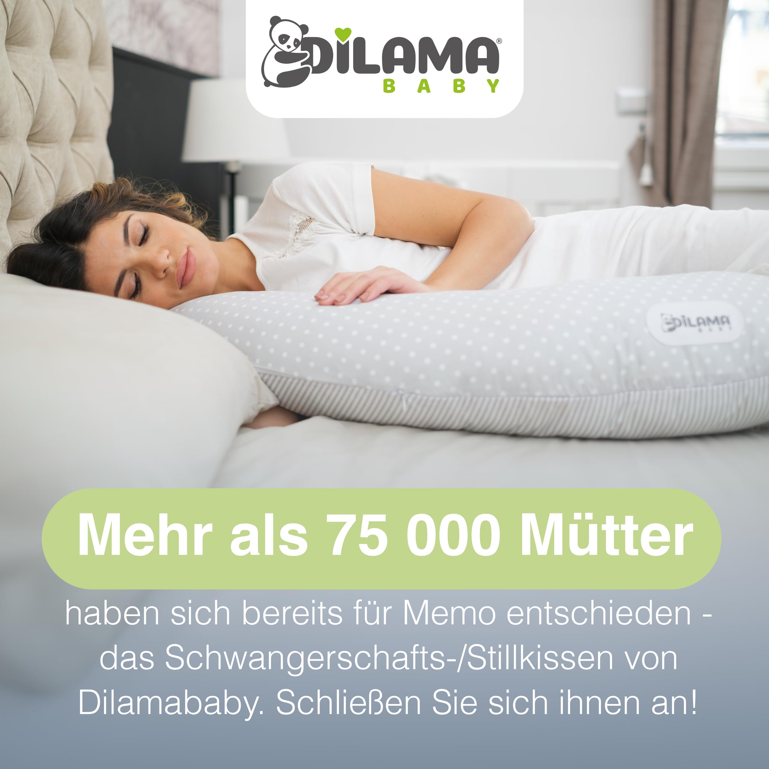 Dilamababy Schwangerschaftskissen mit Memory Foam Floken und Faserbällchen - Stillkissen XXL - Pregnancy Pillow - Multifunktionale Seitenlagerung mit Baumwollbezug 100% für Schwangere