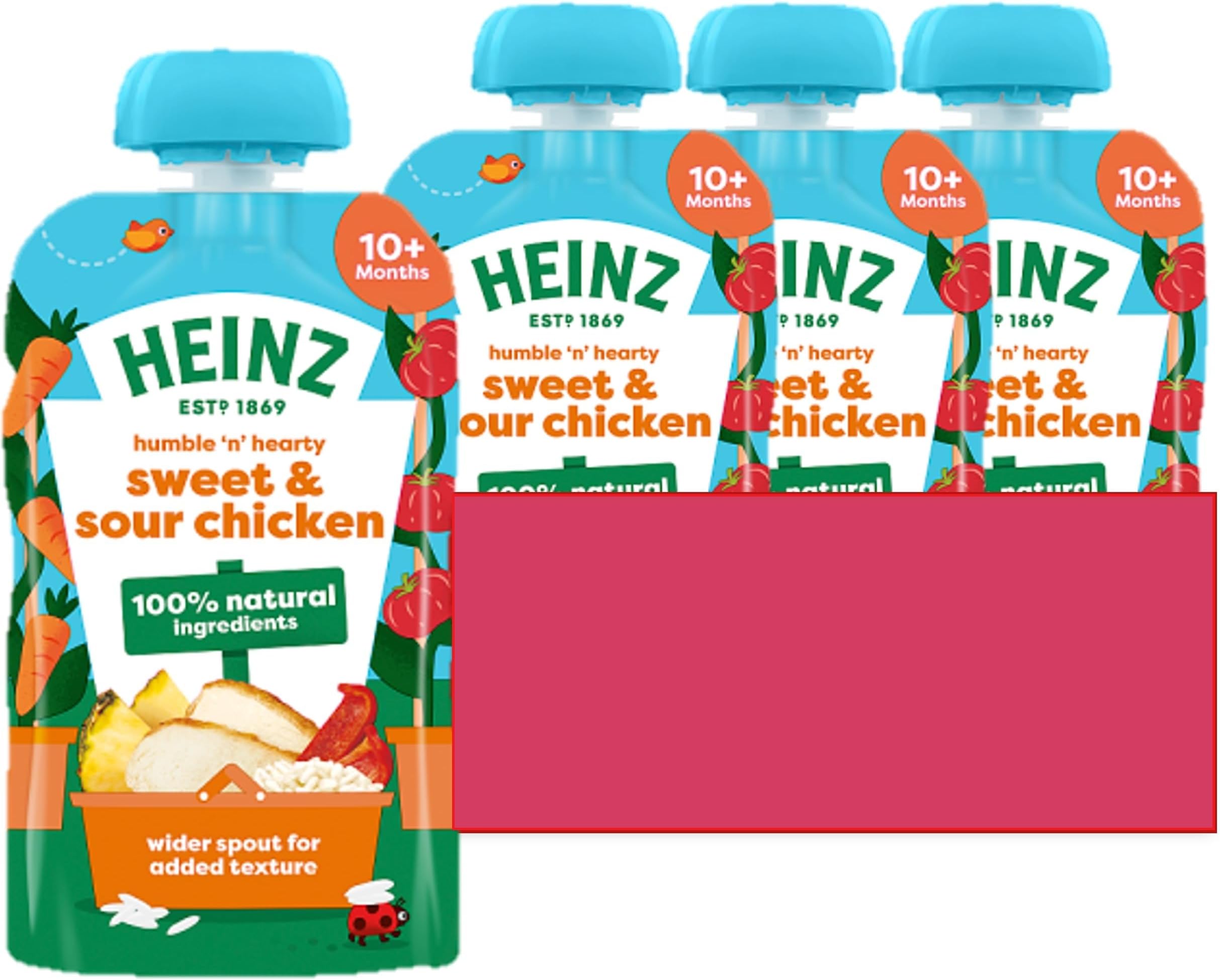 Heinz Sweet & Sour Chicken Meal Pouch 5x180g