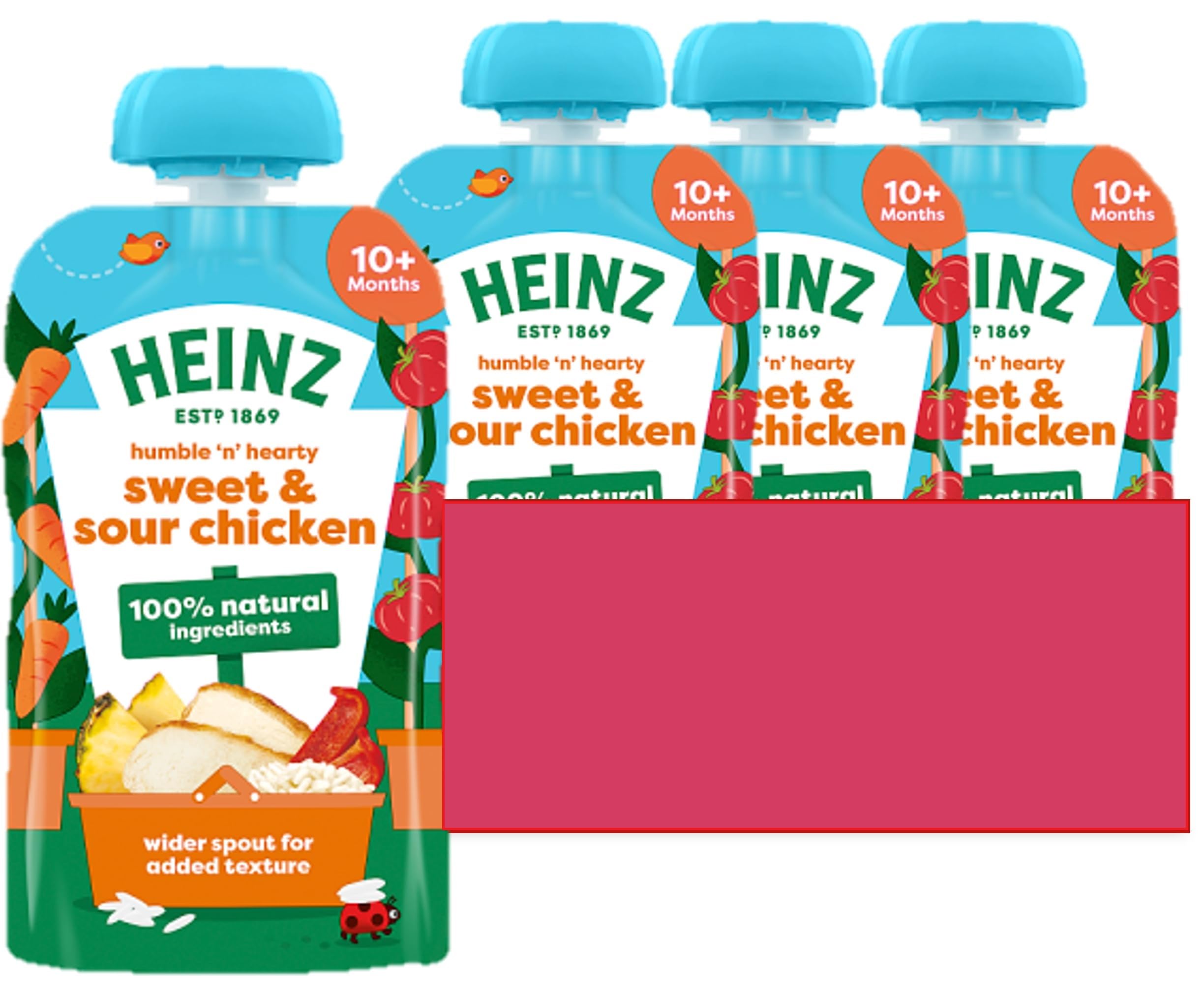 Heinz Baby Food Sweet & Sour Chicken Pouch 5x180g