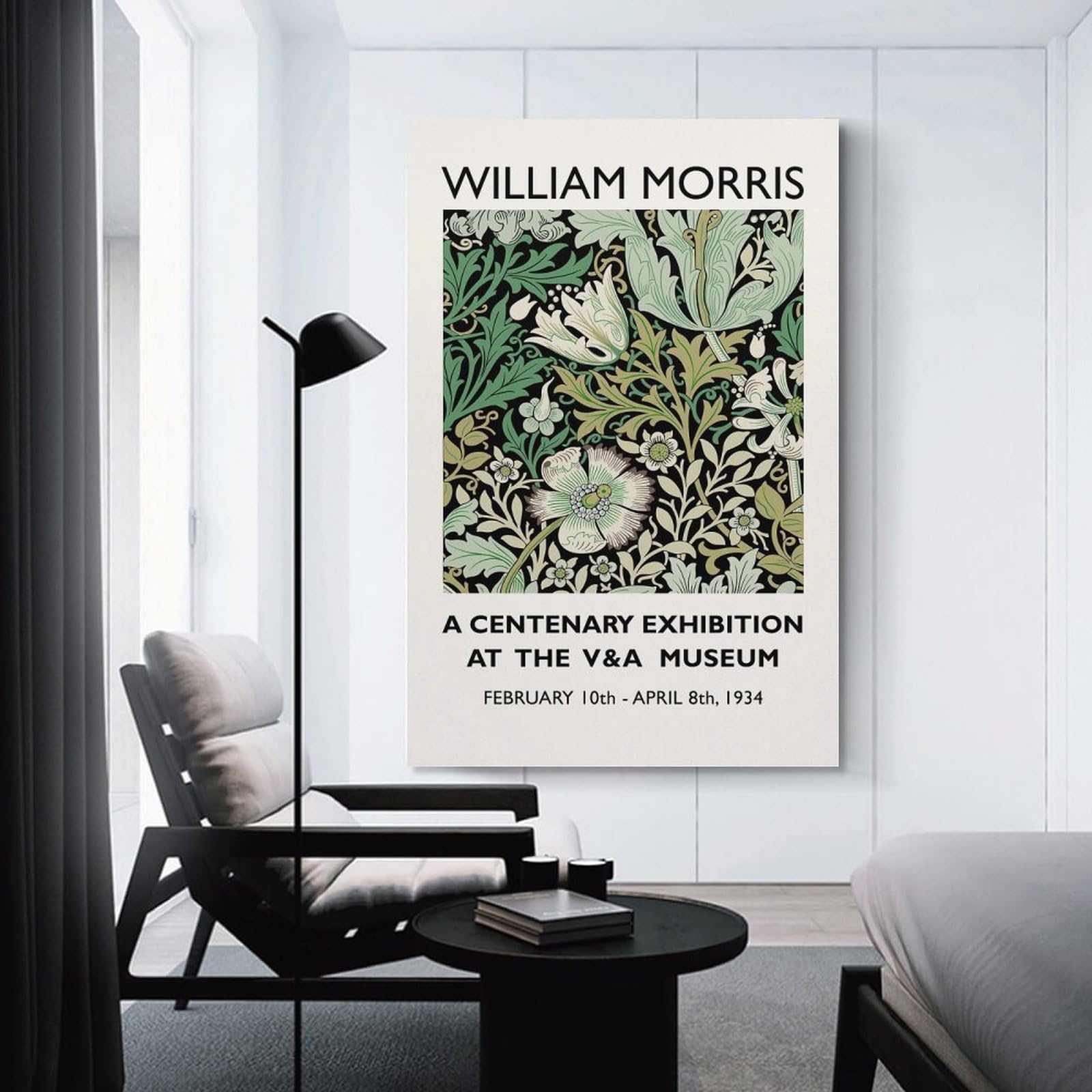 Junmoney William Morris Exhibition Canvas Wall Art, 24x36inch(60x90cm), for Entrance Walls, Hall Decor Or Foyers, Wall Decor to Refresh Empty Corners