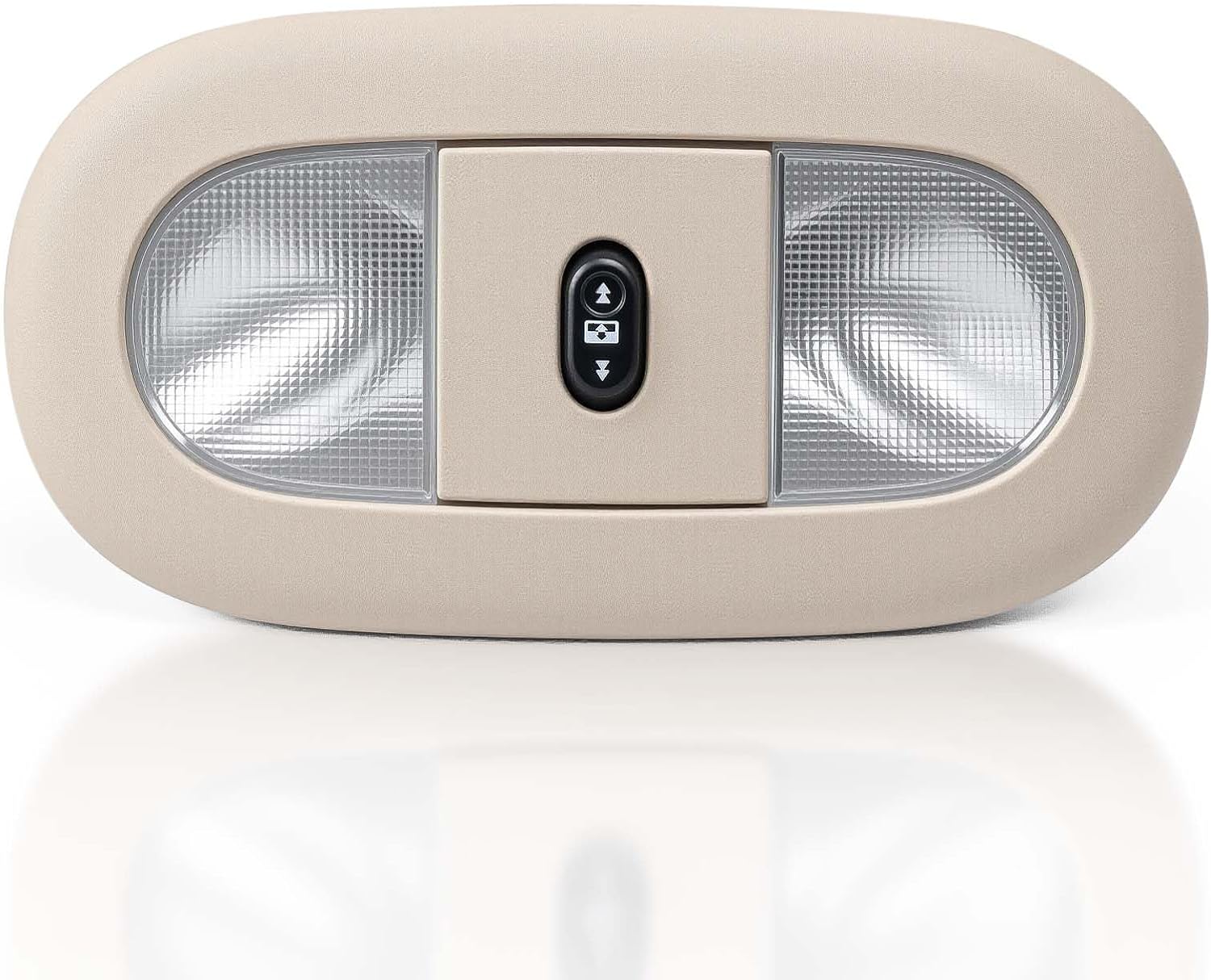 Overhead Console with LED Dome Map Light & Sunroof Switch Fit for Ford F150 2004-2008 For Lincoln Mark LT 06-08 Cab Interior Ceiling Roof Reading Lamp Replace# 7L3Z-18519A70-BA 7L3Z-18519A70-BC, Grey