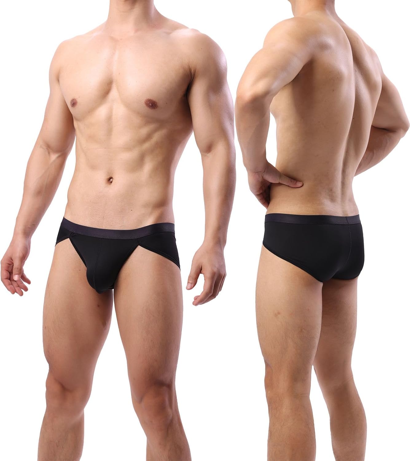 Men's 6-Pack Bikini Underwear Seamless Mesh Breathable Lightweight Bikini Briefs - Image 4