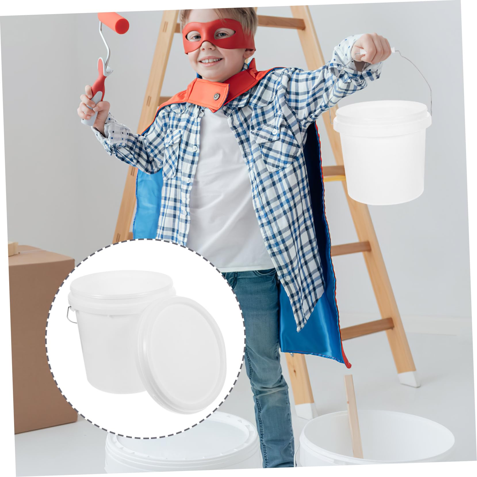 SHINEOFI Cubo De Pintura Tapa Cubo Vacío De Almacenamiento para Uso Taller o Almacén