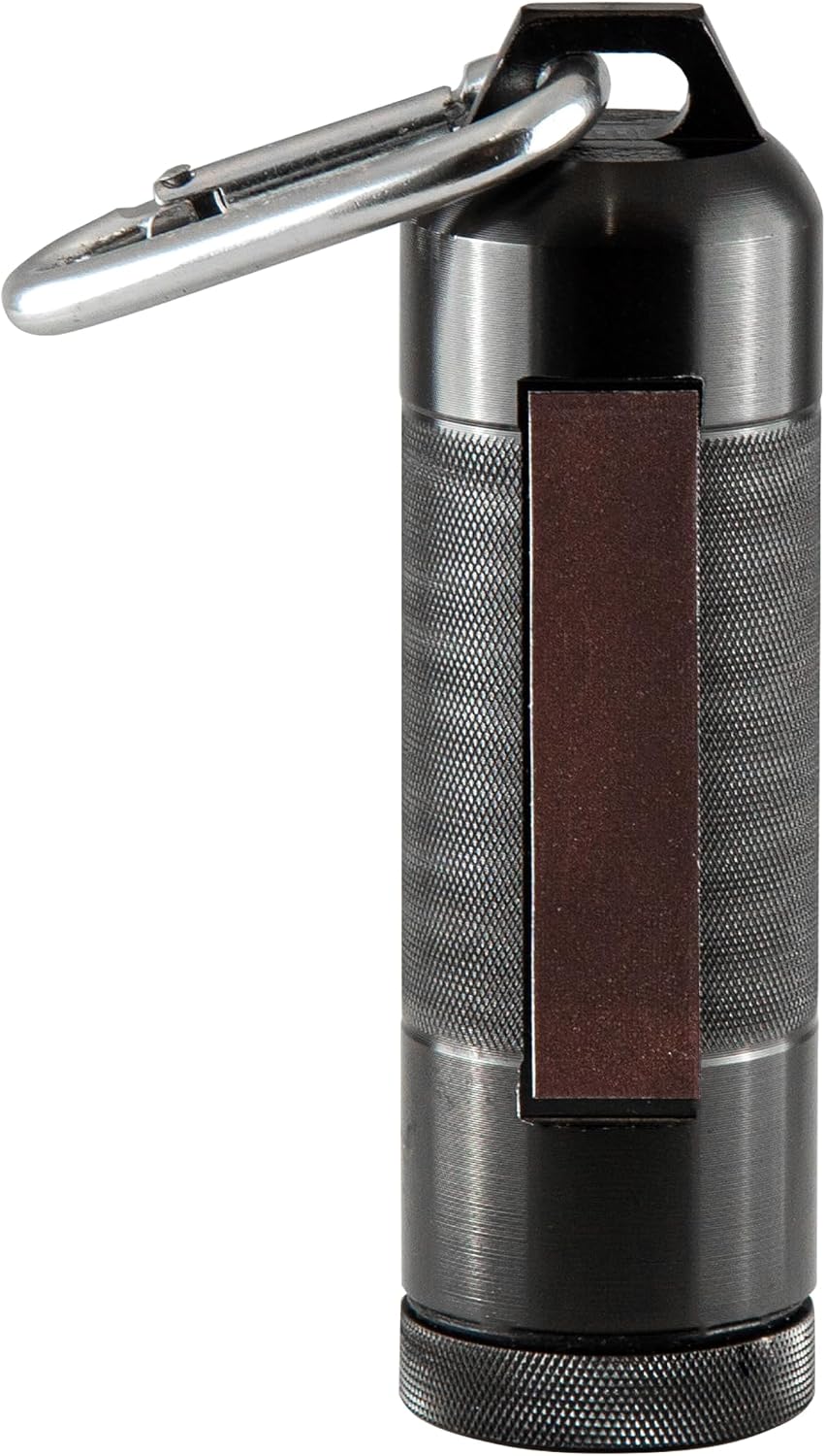 Coghlan's Waterproof Aluminum Match Case – Rugged, Portable & Watertight Fire Starter Holder – Fits 30 Waterproof Matches or 12 Storm Matches – Carabiner Clip, Strike Pads – Camping & Survival Gear image 2