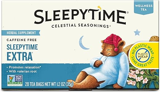Celestial Seasonings Sleepytime Extra Herbal Tea, 20 Tea Bags Box
