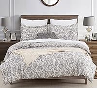 Vista 13 de DAUAOTO Juego de funda de edredón para cama individual XL de 68"X92", ropa de cama de 100% algodón con patrón floral de jardín para cama individual