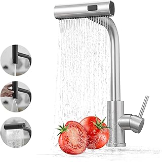 Waterfall Kitchen Taps with Pull Out Spray, S...,