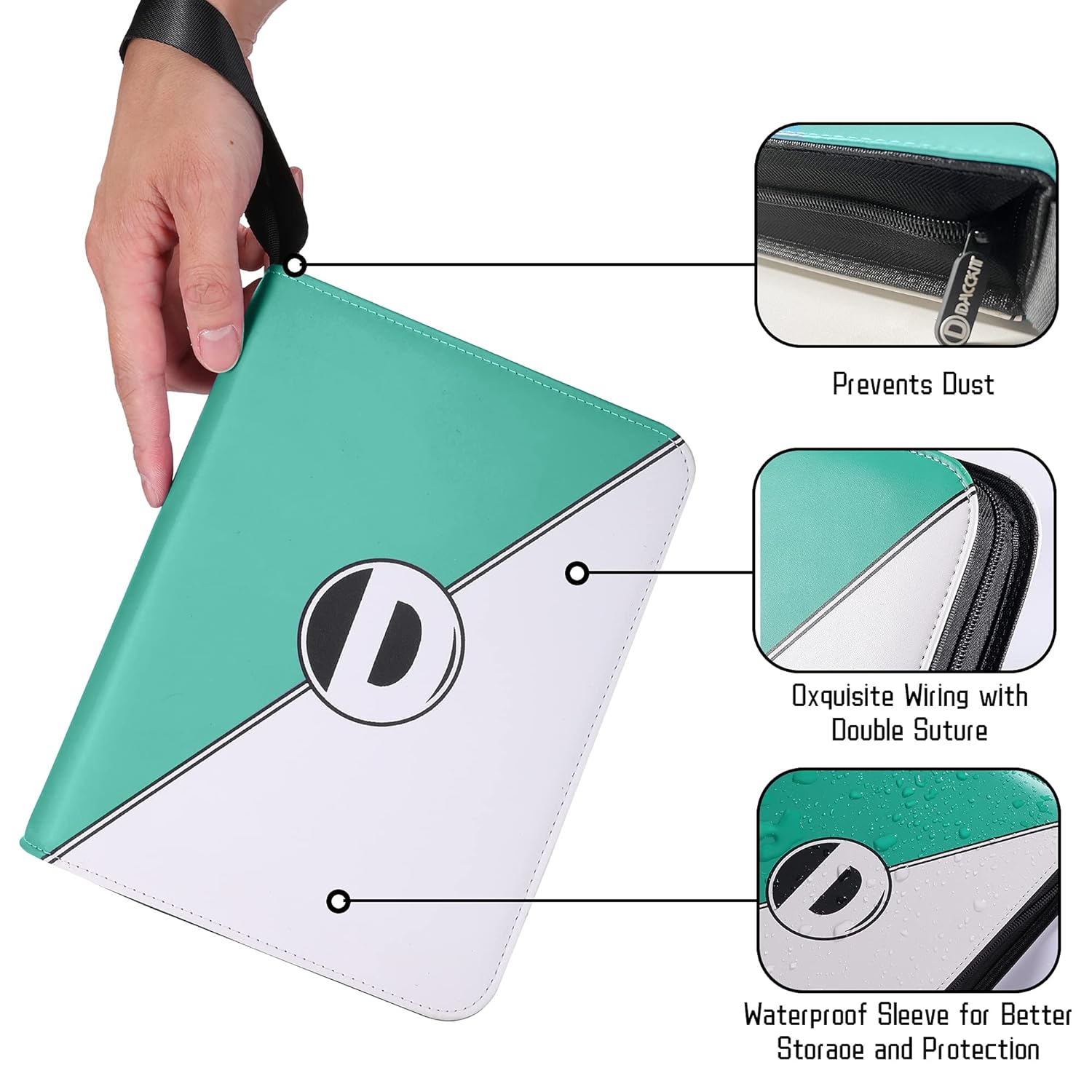 3DS Game Case with 120 Cartridge Holders, Storage Holder Binder Compatible with Nintendo 3DS, 2DS, DS Games ( Green )