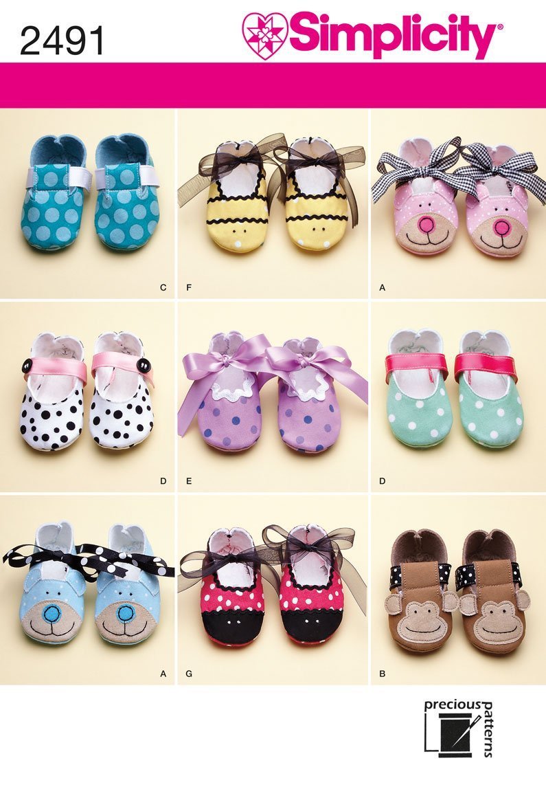 Patron Simplicity 2491 chaussons bébé à coudre pour le quotidien