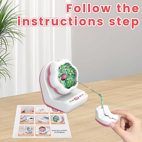 Miniatura 5 de Spinner eléctrico de cuentas de arcilla con base automática de cuentas de arcilla con 2 agujas, máquina giratoria de cuentas rápidas para cuentas