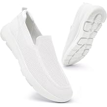 konhill Mens Breathable Slip On Trainers for Gym Walking Travel