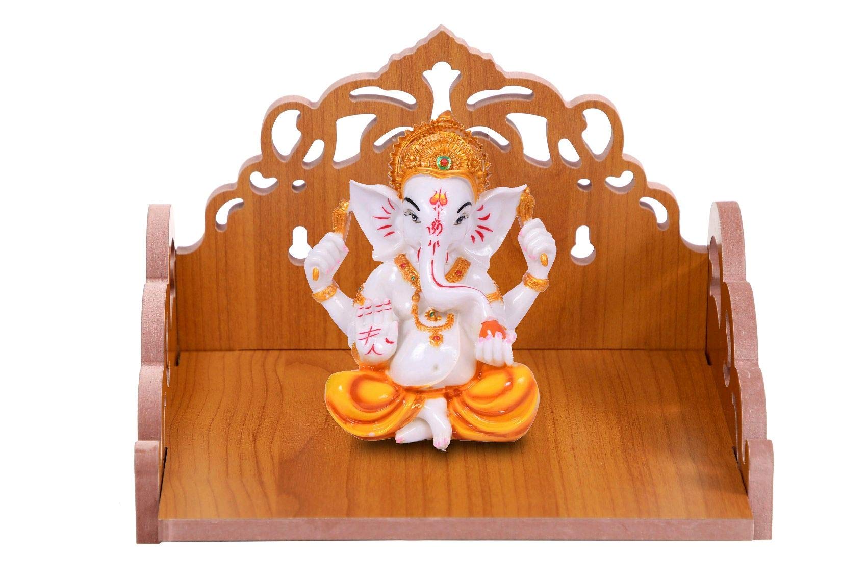 VM Shopping Mall Hanging and Table Top Home Mandir Temple/Hindola, Art and Craft Wooden Temple/Hindola