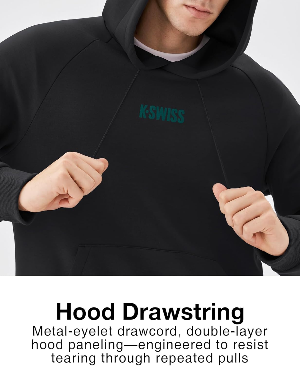 K-Swiss Heritage Men's Hoodies - Pullover Long Sleeve Sweatshirt Casual Club Hooded for Gym Workout - Image 6