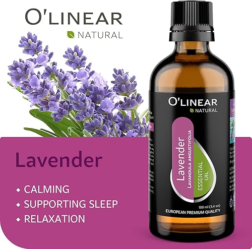 Miniatura 2 de Aceite Esencial Puro de Lavanda por O'Linear - Aceite de Alivio de Tensión para Difusor y Humidificador - Esencial Perfecto para Dormitorio para