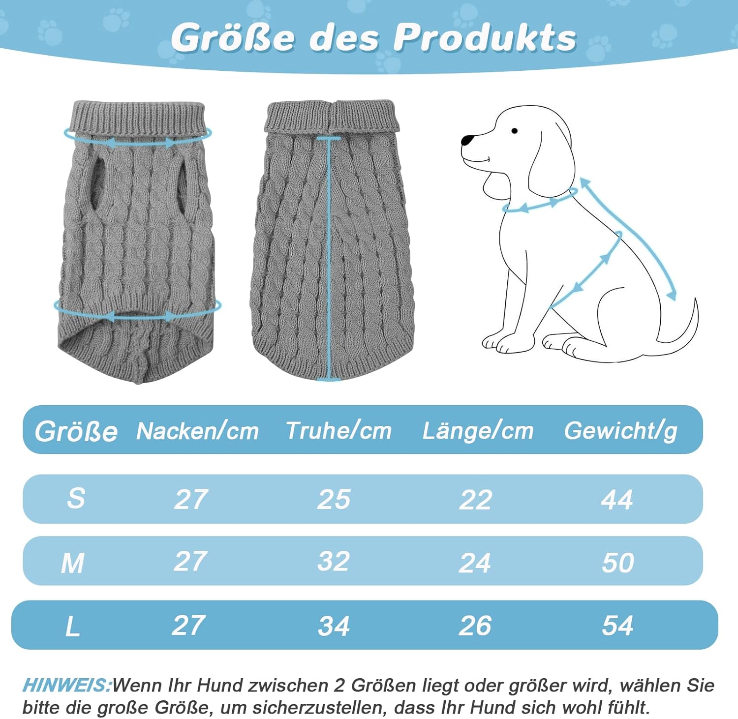 Kutya pulóver különböző szögből