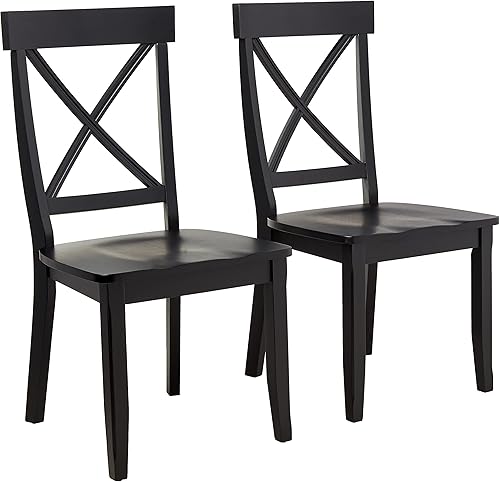 Homestyles Blair - Par de sillas de comedor 18-45 pulgadas de ancho 22-14 pulgadas de profundidad 38-38 pulgadas de alto negro