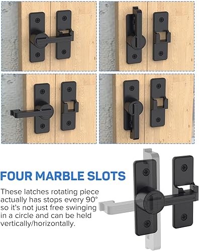 Miniatura 4 de Cerradura de puerta de granero, pestillos de puerta, pestillo de seguridad para puerta, cerradura de cerrojo de puerta de aleación de zinc