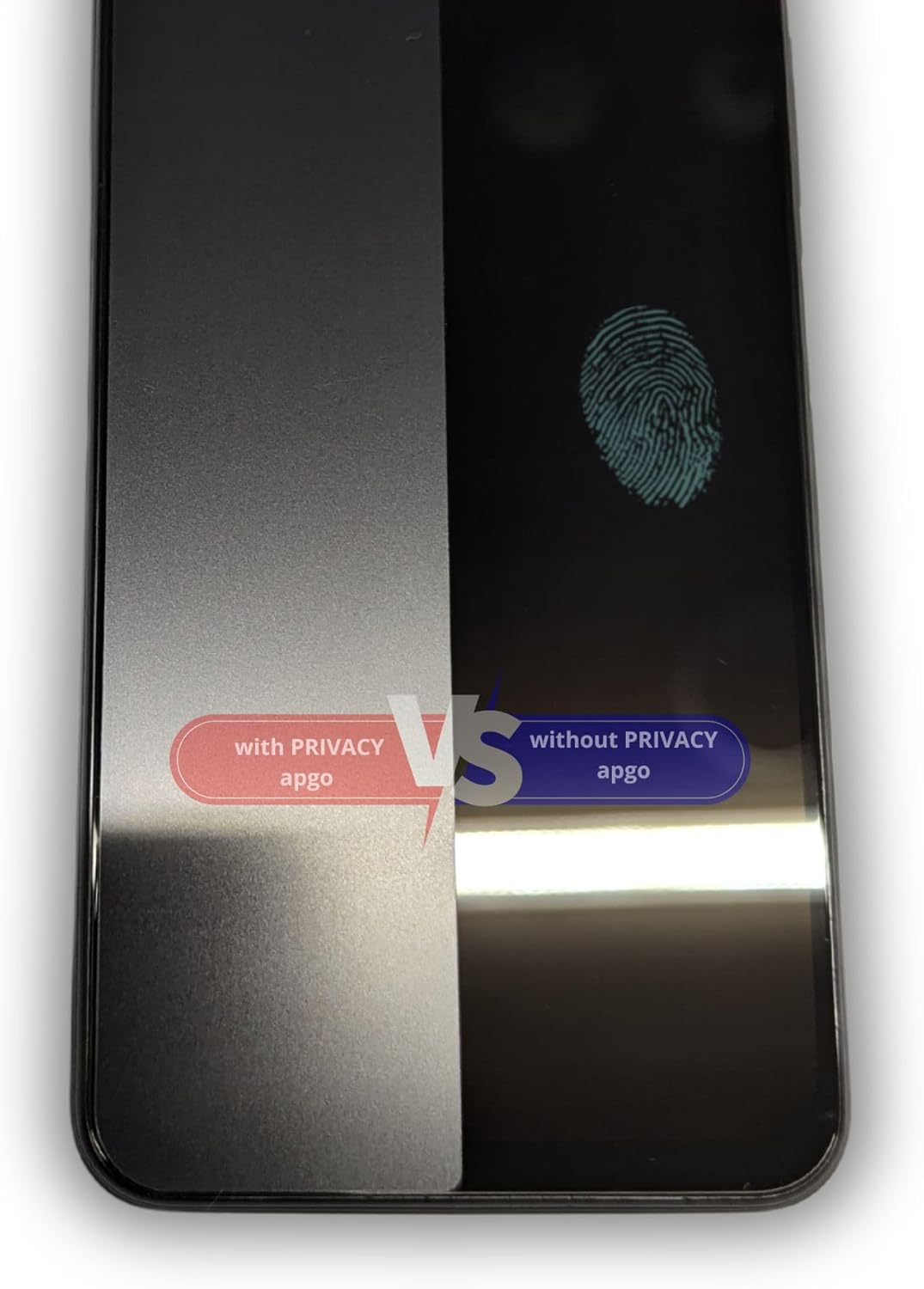 apgo 3x Privacy Matte Hybrid protective glass compatible with Huawei Y6p, flexible nano glass, great replacement for tempered glass, scratch-resistant, full glue, anti-spy