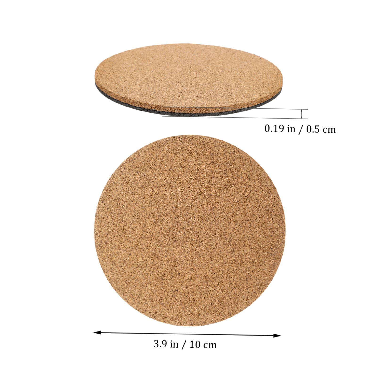 POPETPOP 8pcs Round Cork for Indoor Plants Dual-Sided Plant Pot Mats Moisture Absorbent Drink Placemat Cork Accessories for Flowerpots and Hot Dishes