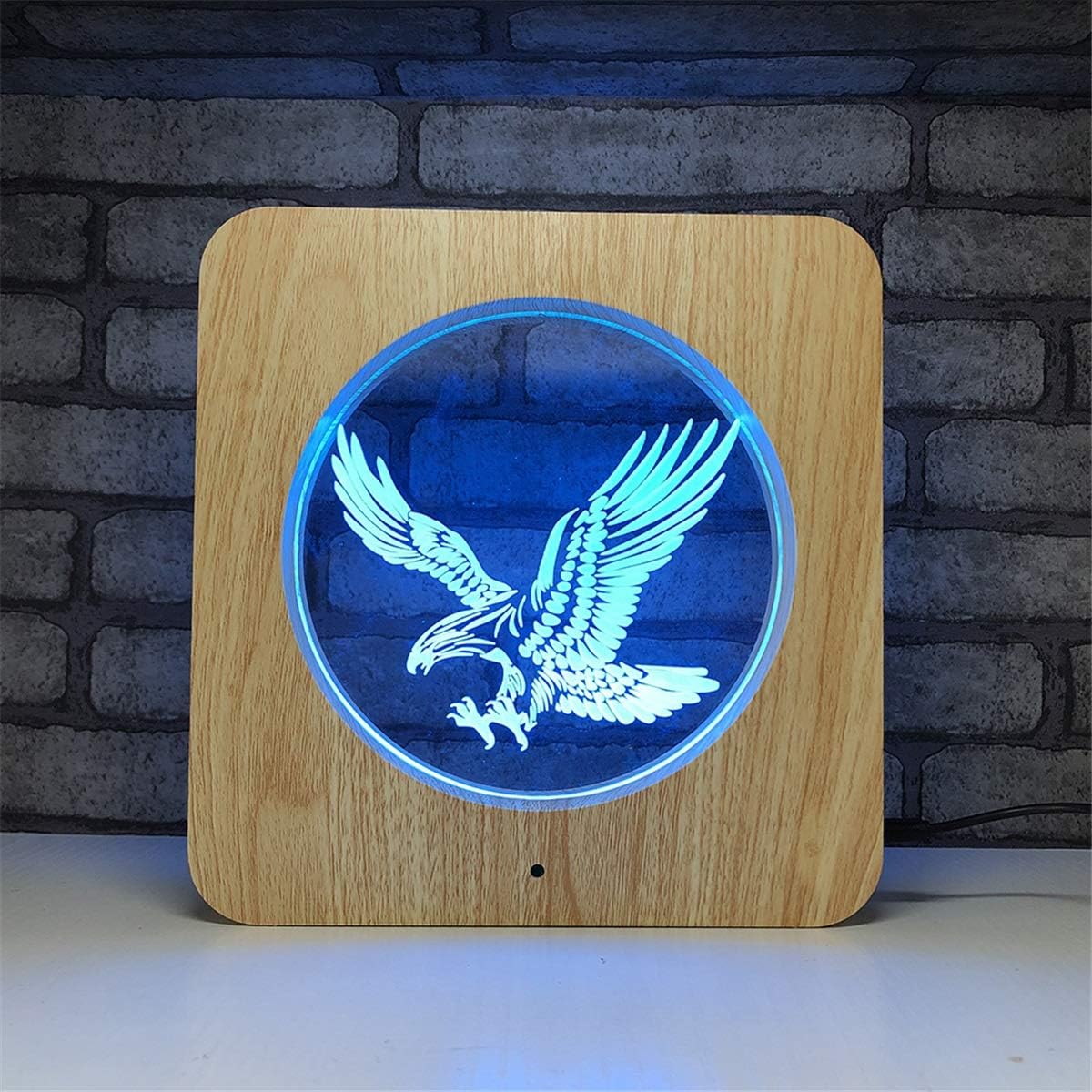 Cute Smart Touch Eagle 3D Wood Night Light Smart Touch