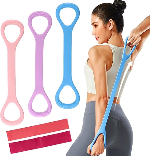 Miniatura 5 de 3 bandas elásticas de resistencia para entrenamiento de figura 8, bandas elásticas para entrenamiento, bandas elásticas de fitness, bandas de