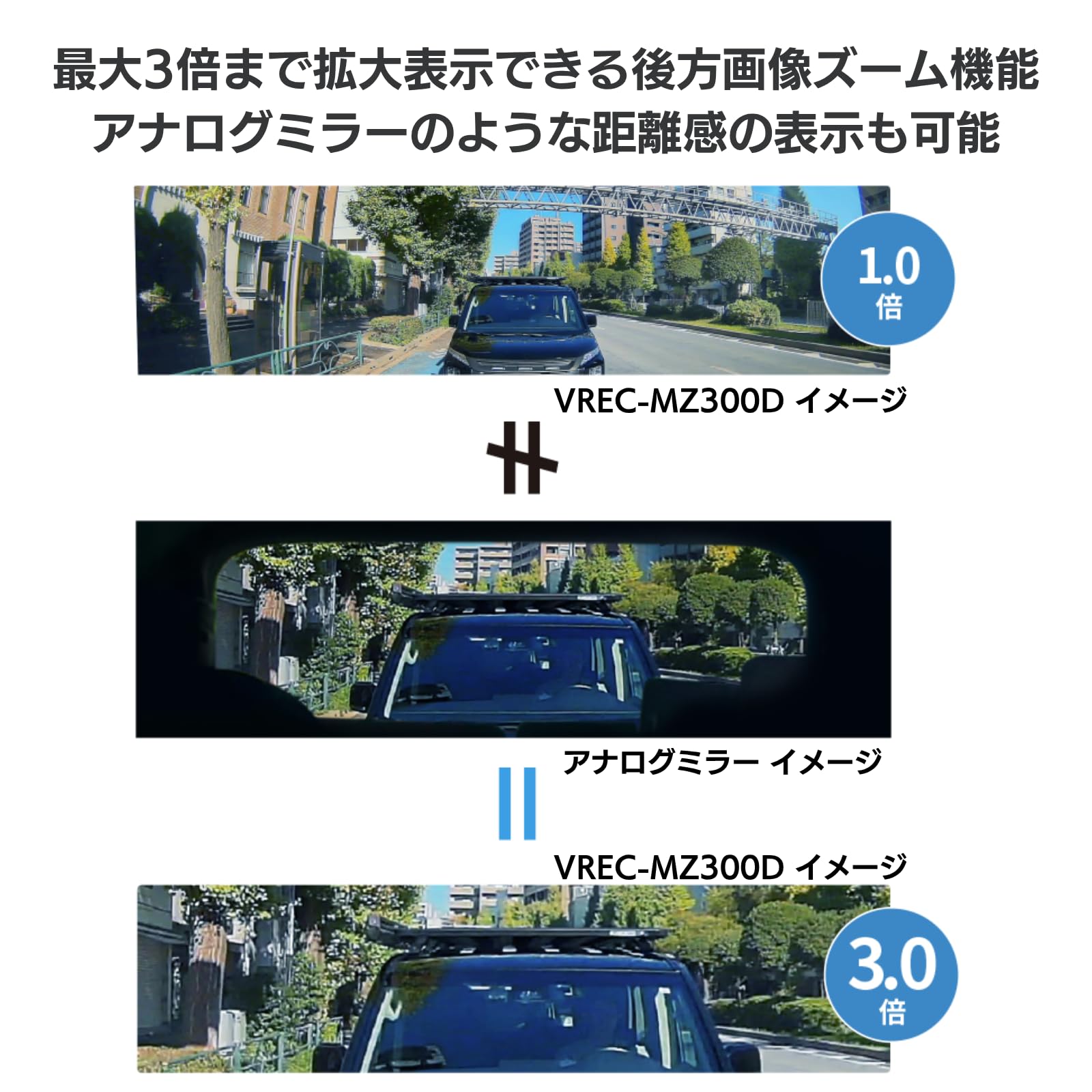 Amazon | Pioneer ドライブレコーダー ミラー型 VREC-MZ300D 11インチ 