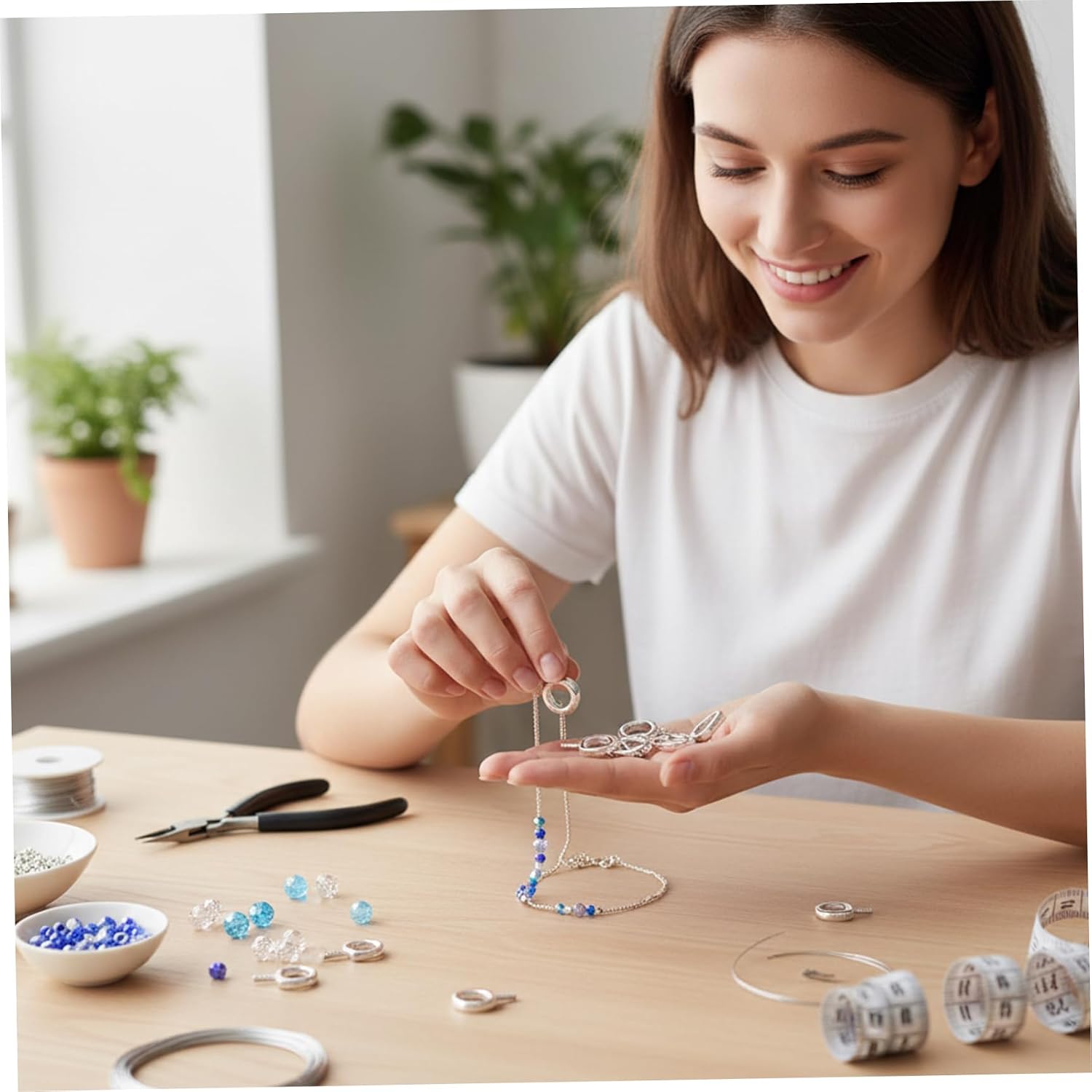 10PCS Screw Eye Pins 925 Sterling Silver Jewelry Making Findings with Cup Hole Pearl Peg Bail for Half-Drilled Beads, Pendants & Charm, Décorations