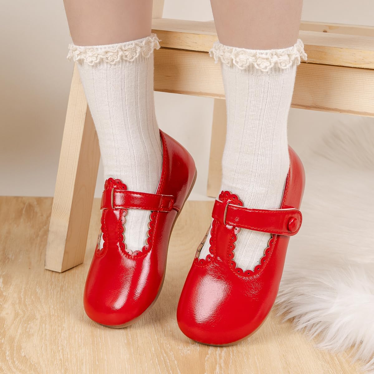 Mary Jane Little Girls Dress Shoes Toddler Baby Ballet Flats Flower Girls Wedding Party Bow Princess Kid Shoes - Image 3