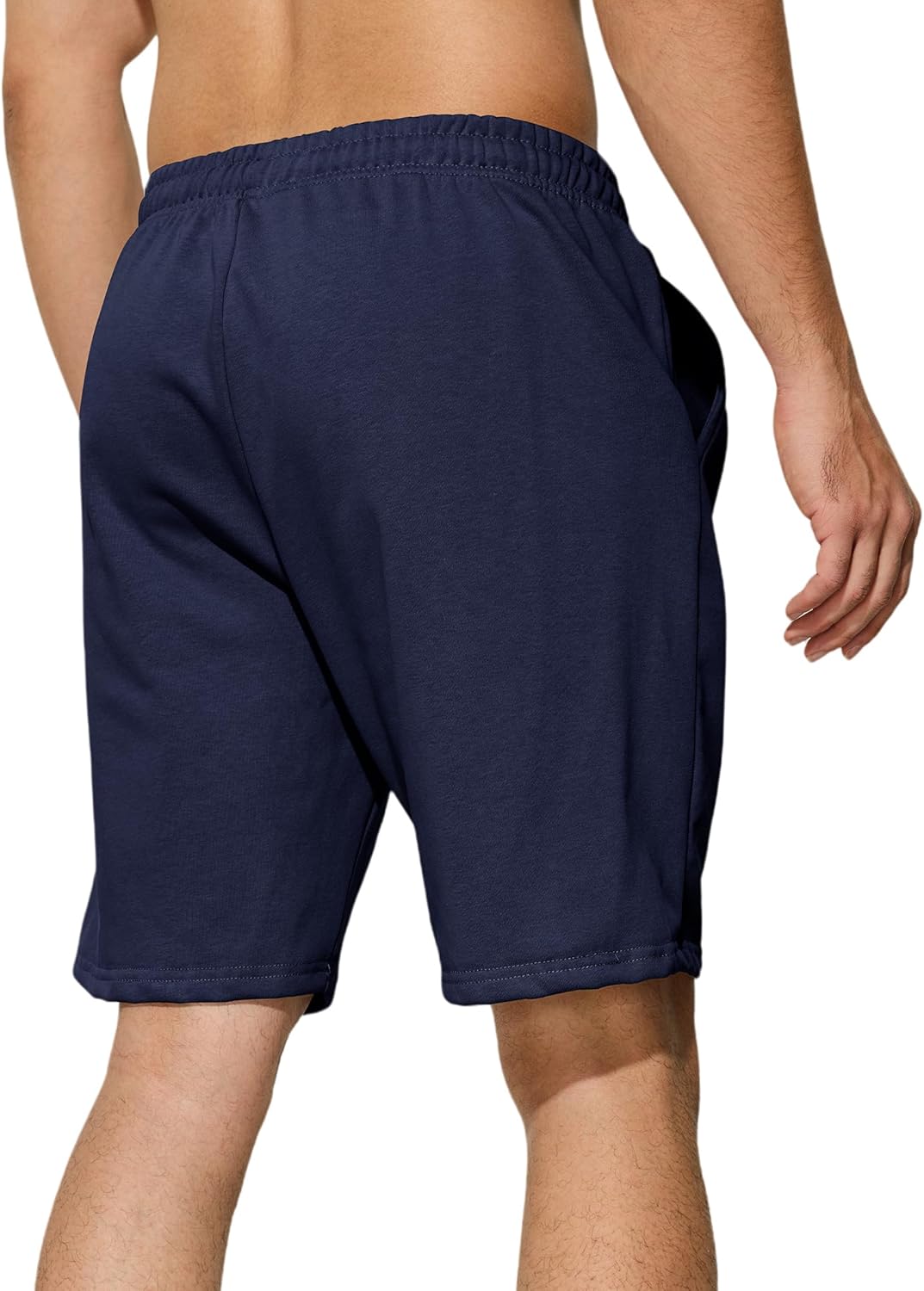 Men's Sweat Shorts 7 Inch Inseam Cotton Summer Beach Shorts Elastic Waist Casual Workout Athletic Shorts - Image 4